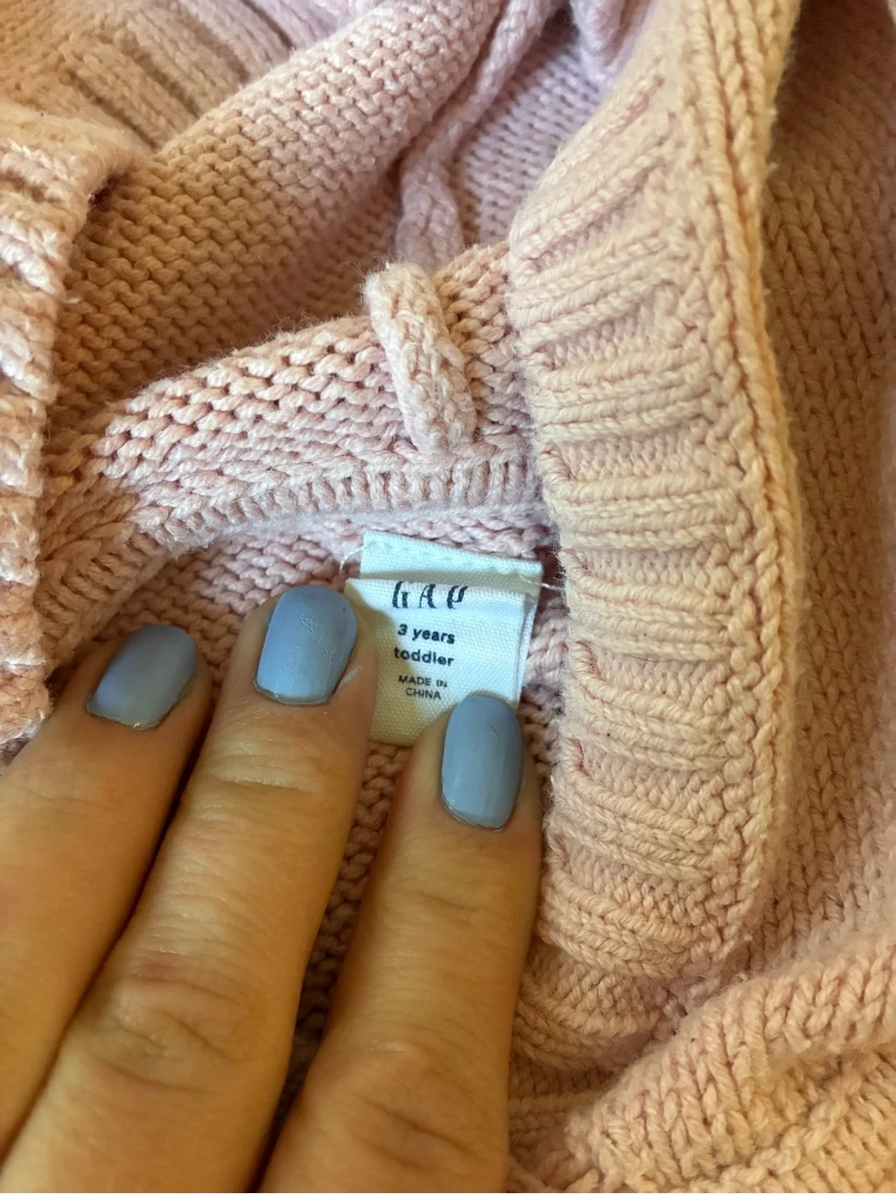 GAP Light Pink Knit Hooded Poncho